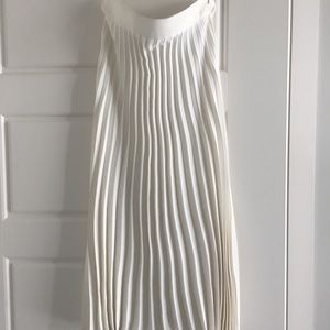 Zara midi length/ high rise pleated skirt